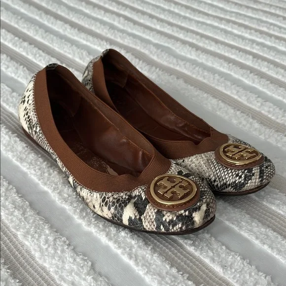 Tory Burch Snakeskin Ballet Flats - Picture 2 of 9